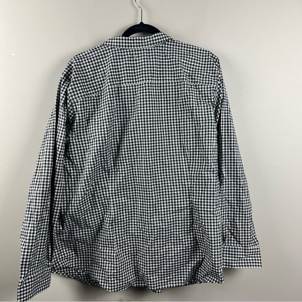 Talbots wrinkle resistant metallic thread gingham… - image 6